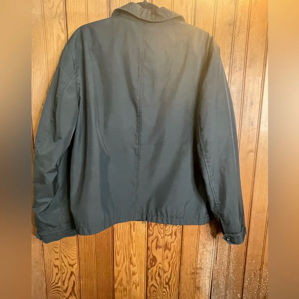⭐️Banana Republic Mens Medium Black Soft Shell Polyester Jacket mark on back